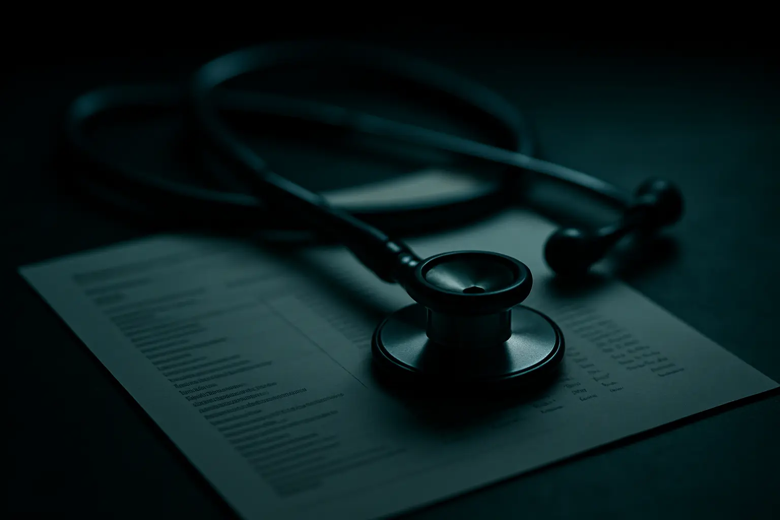 Stethoscope resting on a lab report, illustrating are peptides safe